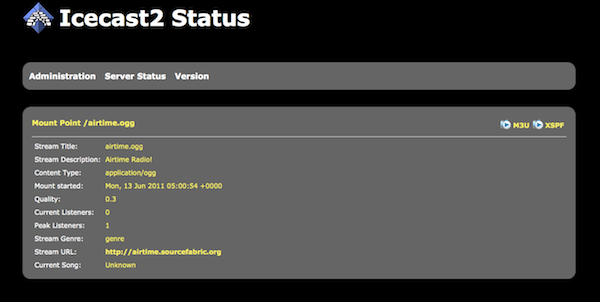 Add Airtime to Icecast for instant web rad