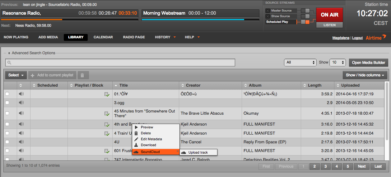 SoundCloud Integration for Airtime Pro
